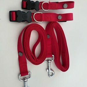 Small and medium collar/leash sets